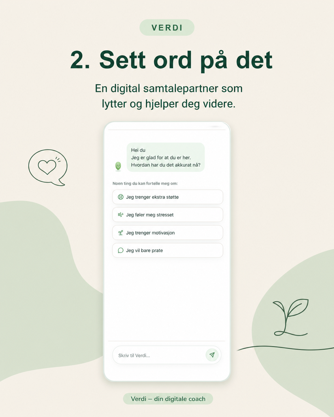 Samtale i Verdi-appen