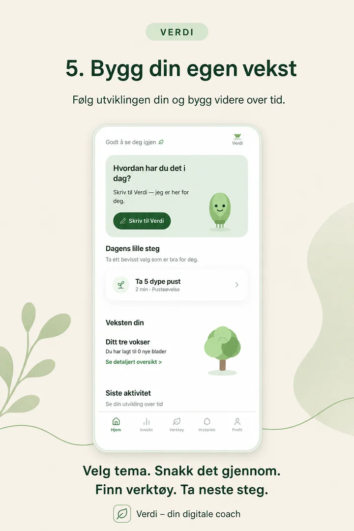 Oversikt over personlig utvikling i Verdi